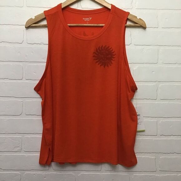 OLD Navy go dry crop muscle t-shirt  top camisole Large - Picture 9 of 9